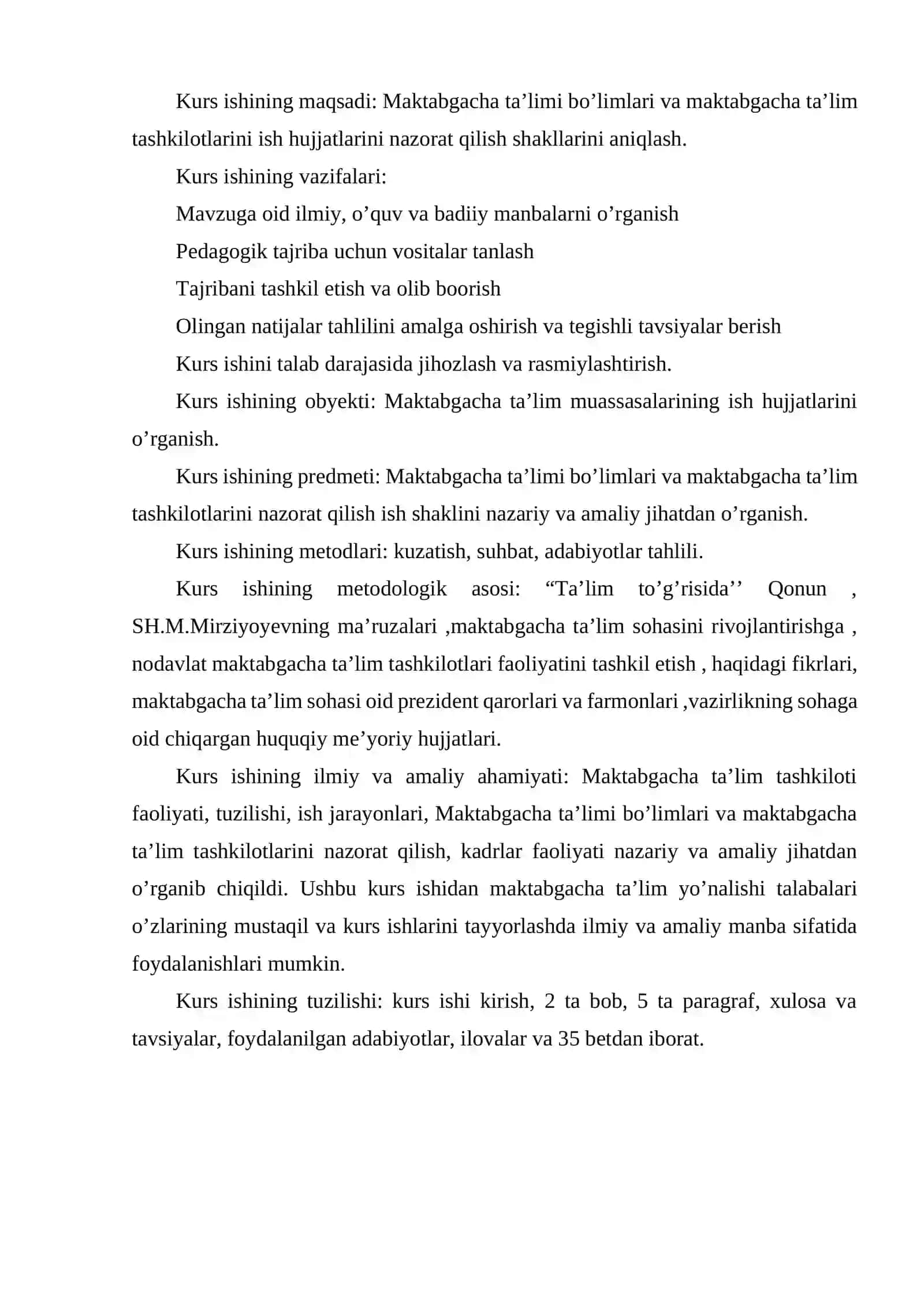 Maktabgacha ta'lim tashkilotlarining hamkorlikka doir ish hujjatlarini o'rganish 3