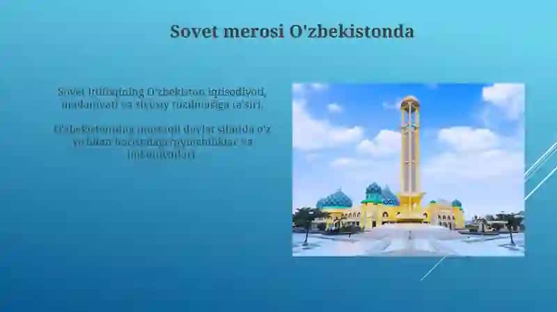Sovet merosi O'zbekistonda 3