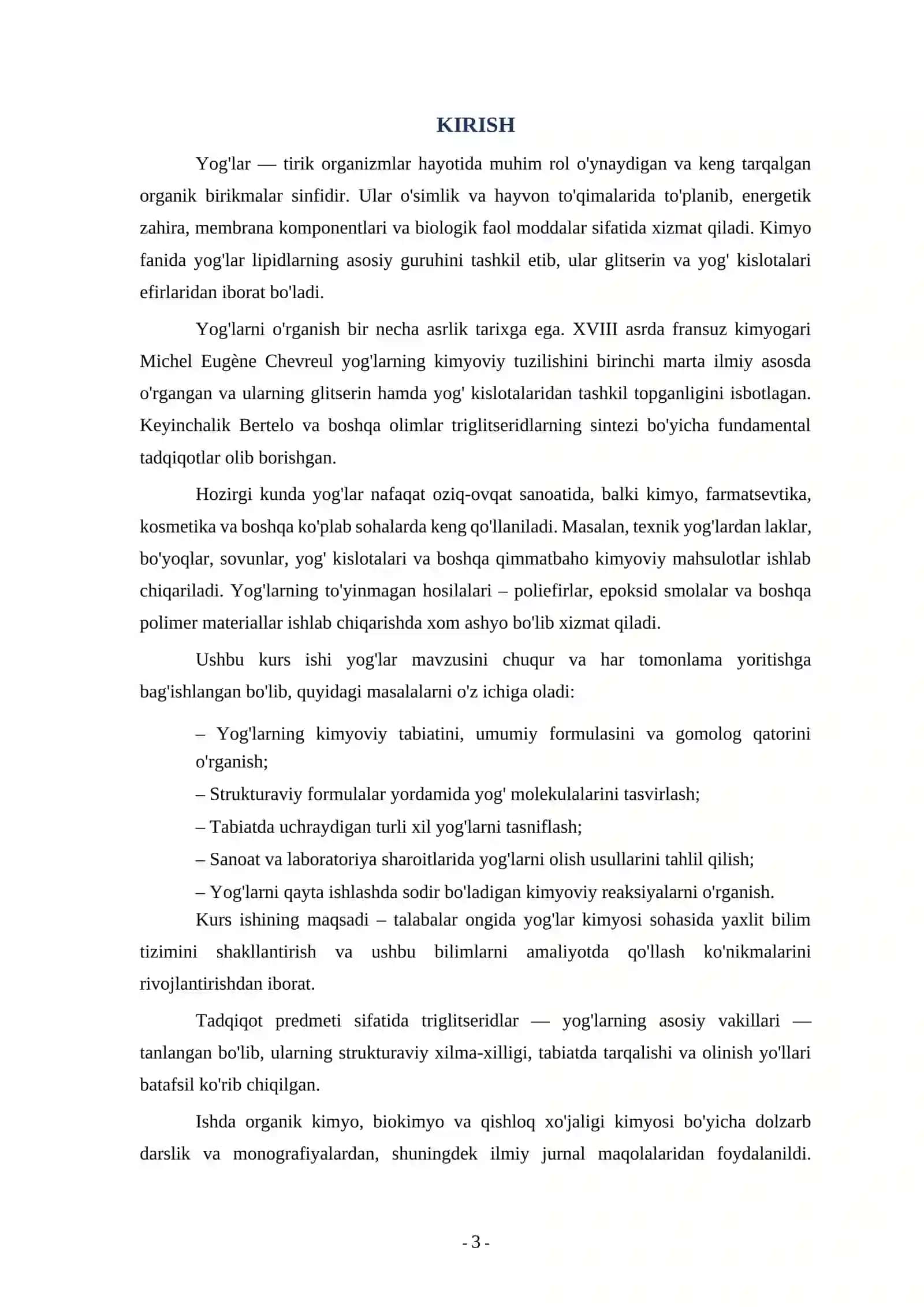 YOG'LAR: TABIATDA UCHRASHI, TARKIBI, OLINISHI 3