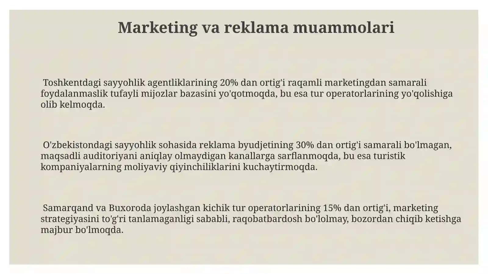 Marketing va reklama muammolari 3