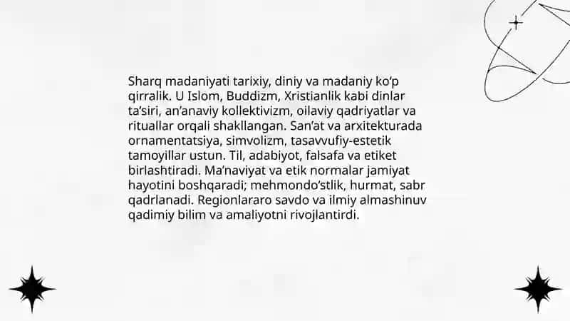 Sharq madaniyati 3