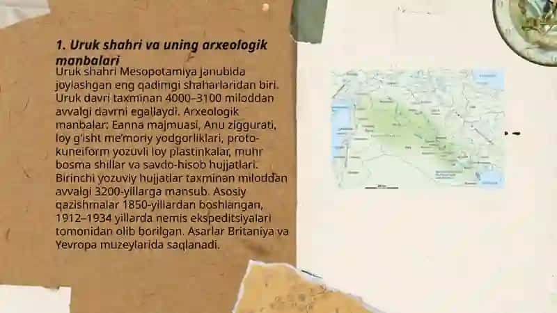 Qadimgi Mesopotamiya tarixi arxeologik malumotlarda 3