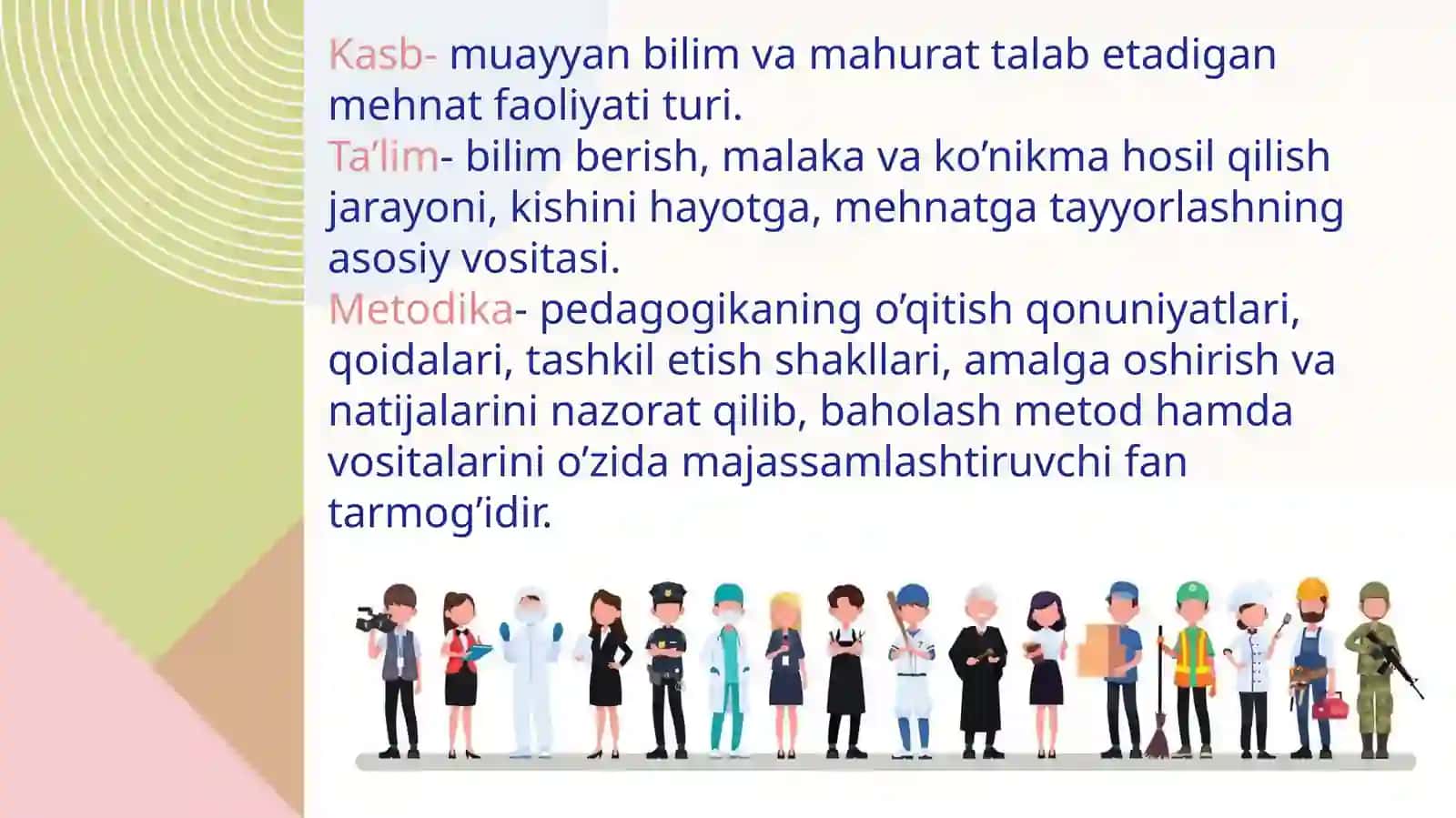 Kasb ta'limi va ta'lim berish mazmuni 3