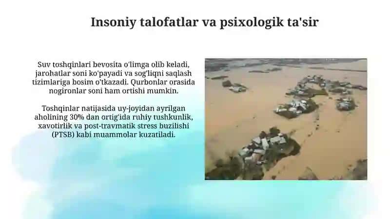 Suv toshqini oqibatlari 3