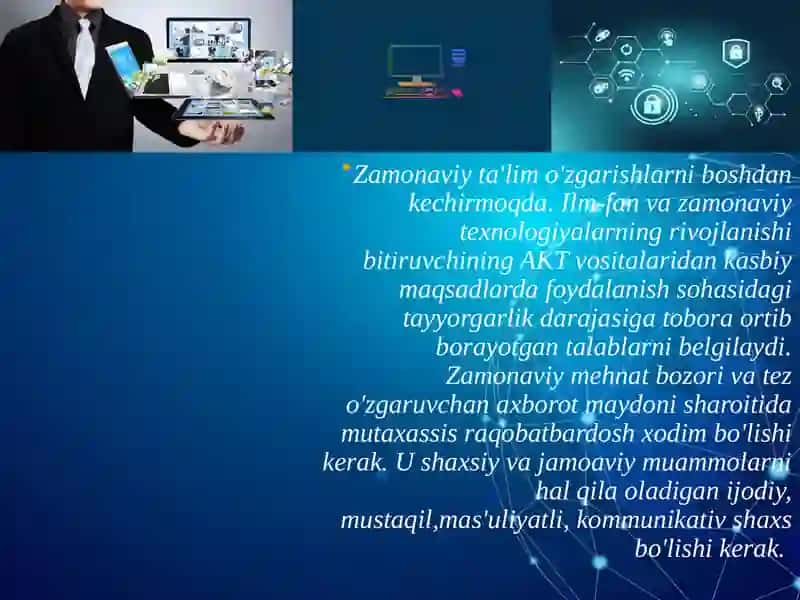 Taʼlimda AKT va interaktiv texnologiyalardan foydalanish 3