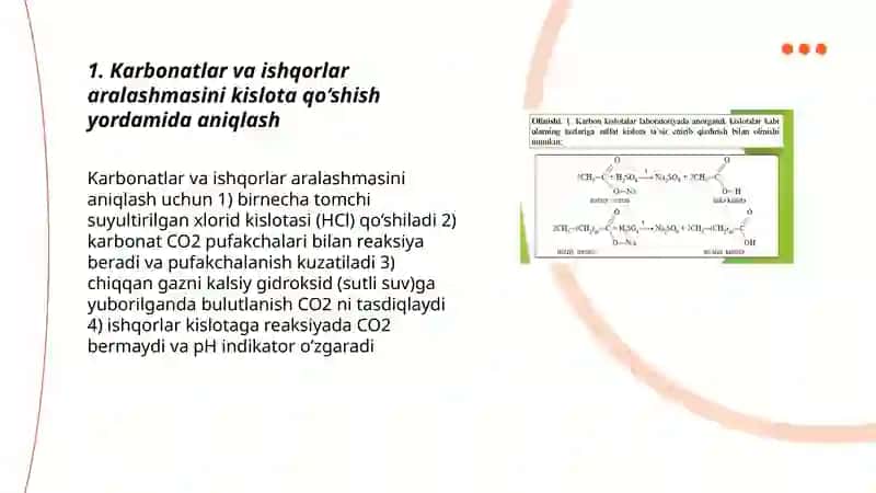 Karbonatlar va ishqorlar aralashmasini aniqlash 3