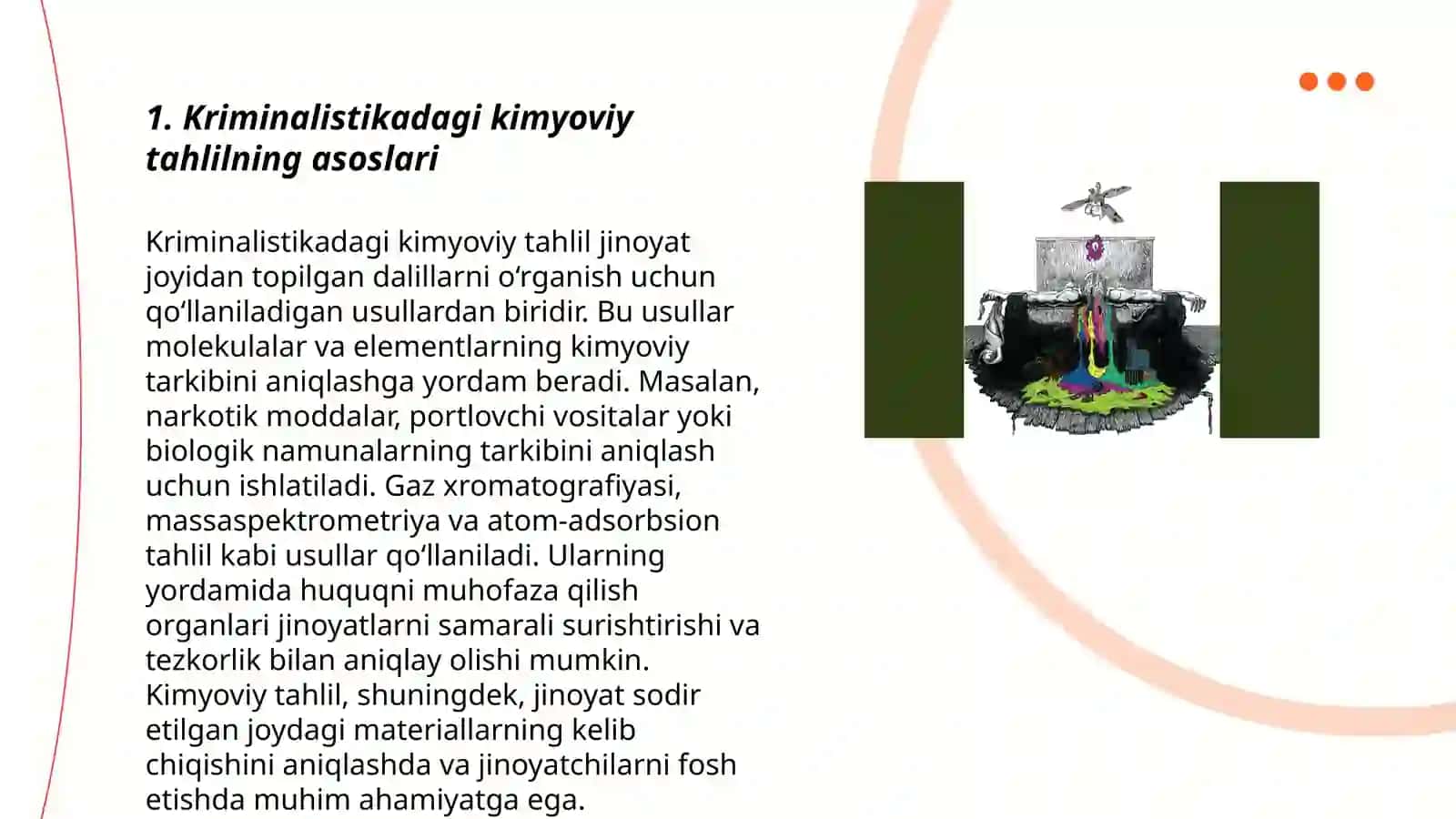 Kriminalistikada kimyoni o'rni 3