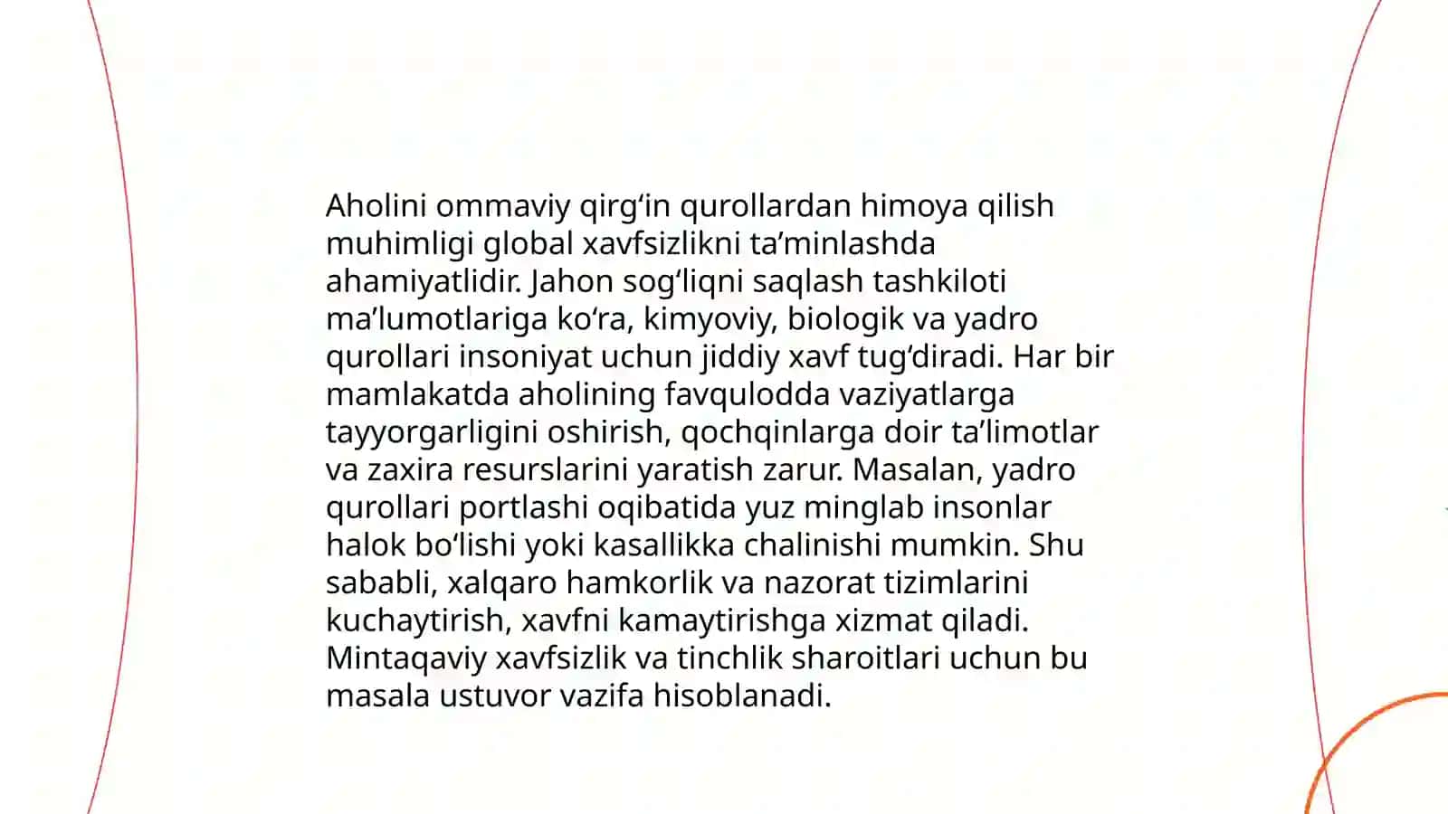 Aholini ommaviy qirg‘in qurollardan himoya qilish 3