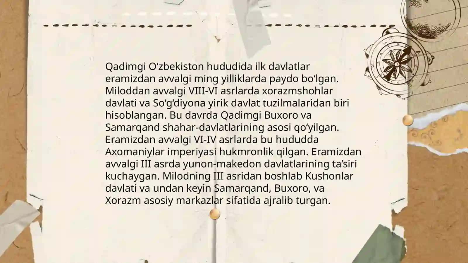 Ozbek davlatchiligining shakllanishi va taraqqiyot bosqichlari 3