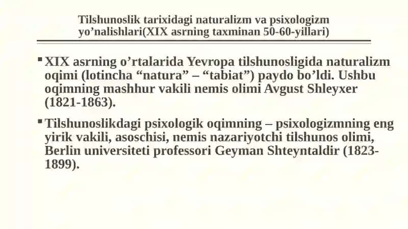 Tilshunoslik Tarixidagi Yo'nalishlar va Maktablar 3