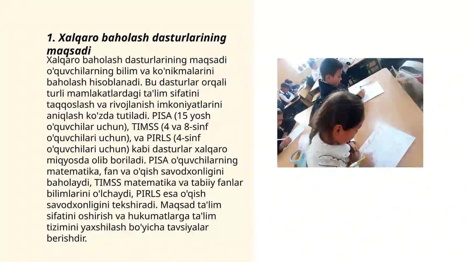Xalqaro baholash dasturlari 3