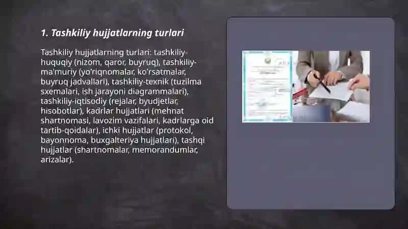 Tashkiliy hujatlar 3
