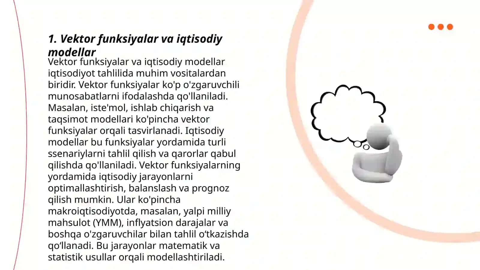 Vektor funksiyalar va iqtisodiy modellar 3