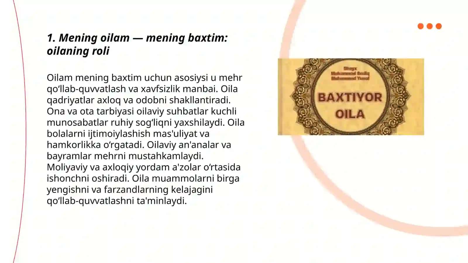 Mening oilam — mening baxtim 3