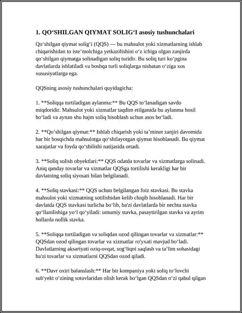QO‘SHILGAN QIYMAT SOLIG‘I 3