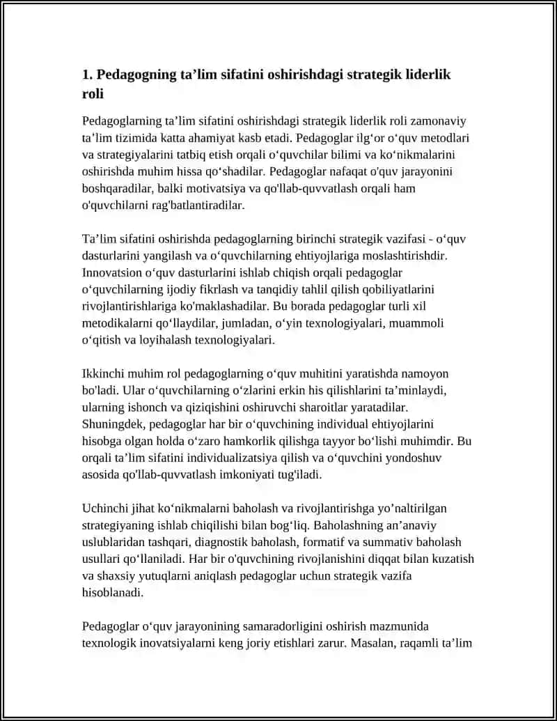 TAʼLIM SIFATINI OSHIRISHDA PEDAGOGNING OʻRNI 3