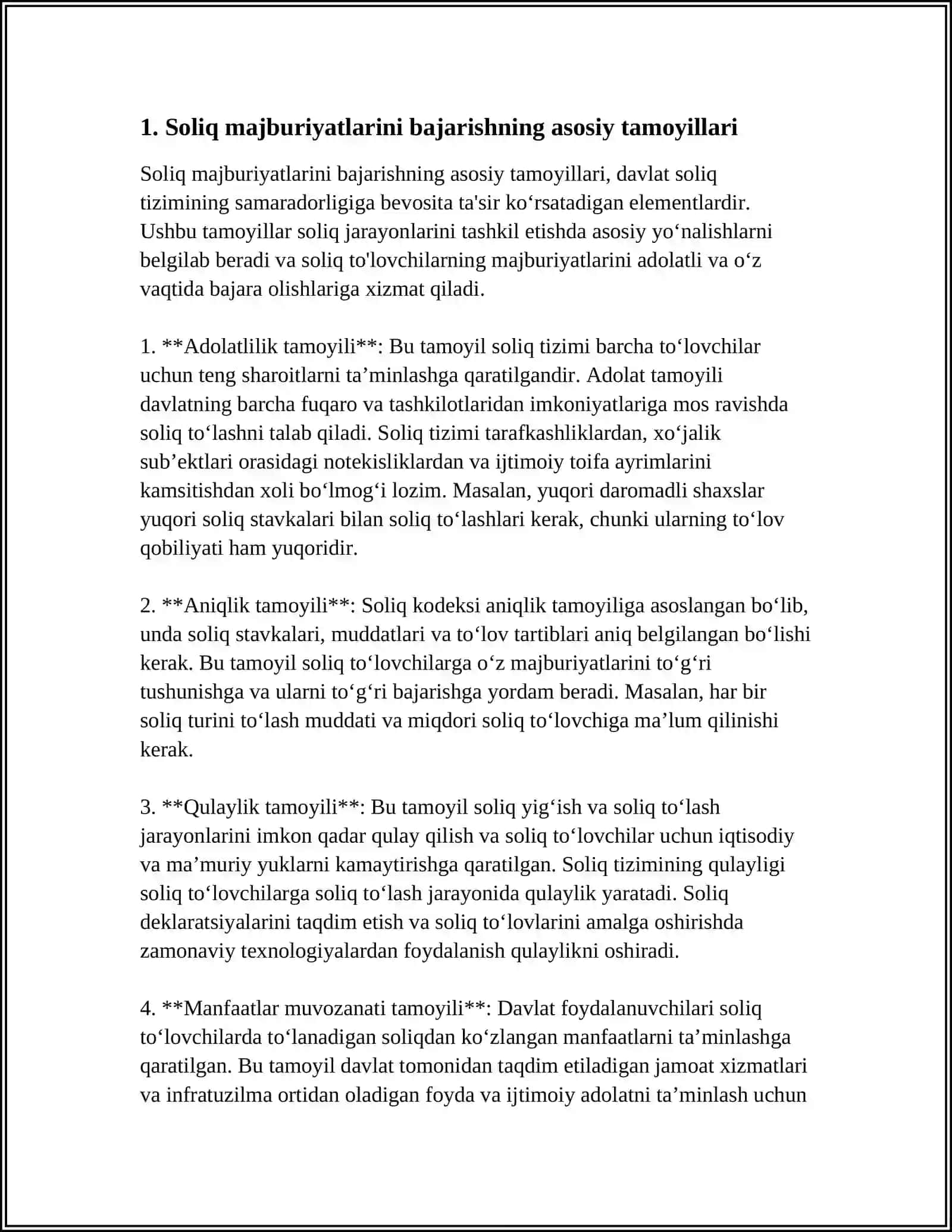 SOLIQ MAJBURIYATINI BAJARISHNING UMUMIY QOIDALARI 3
