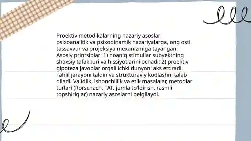 Proektiv metodikalar tavsifi 3