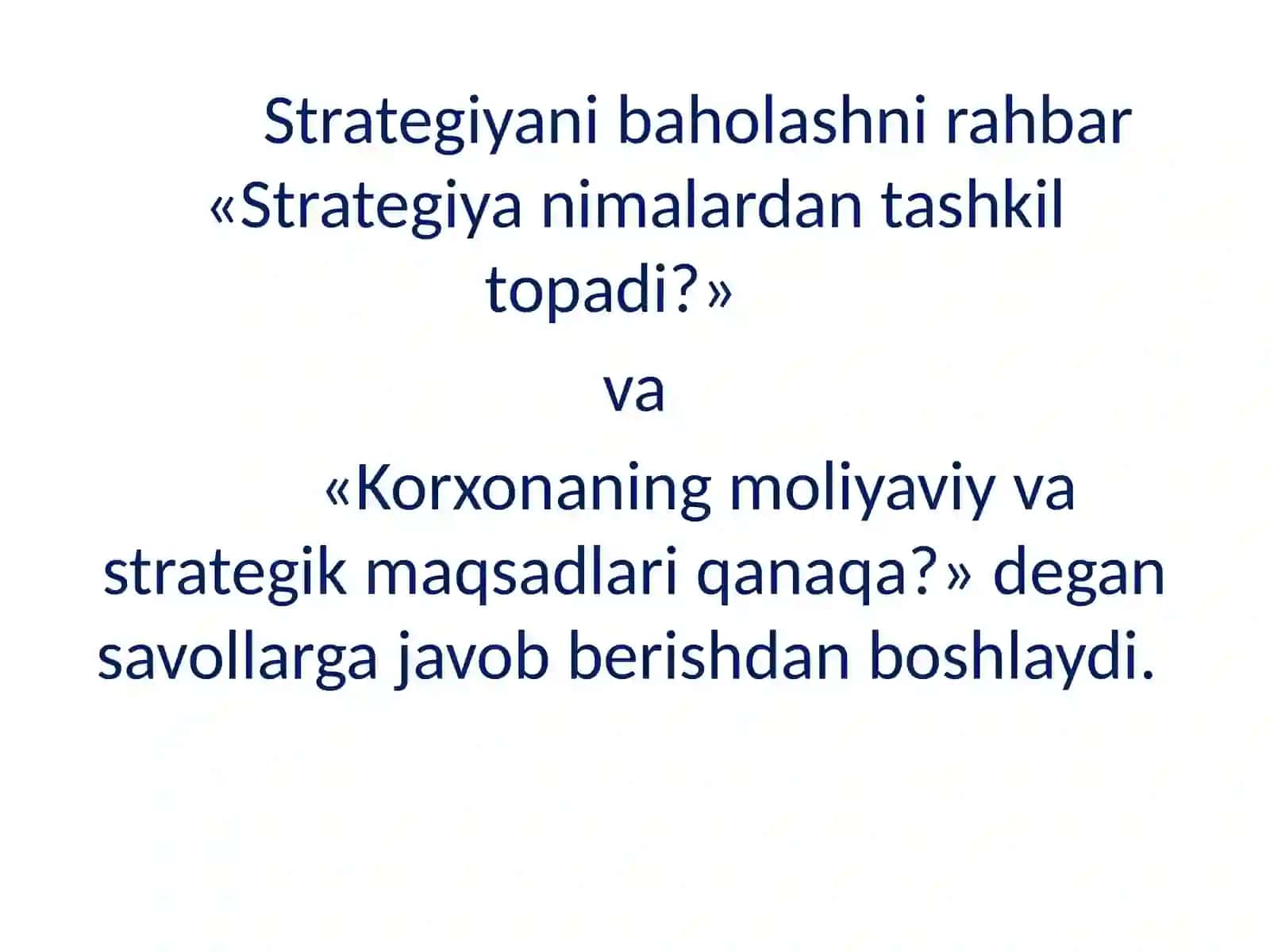 STRATEGIYANI AMALGA OSHIRISH VA NAZORATETISH 3