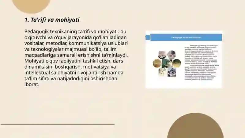 Pedagogik texnikasining xususiyatlari 3