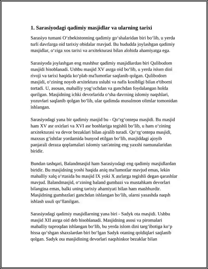 SARASIYODAGI TARIXIY OBIDALAR 3