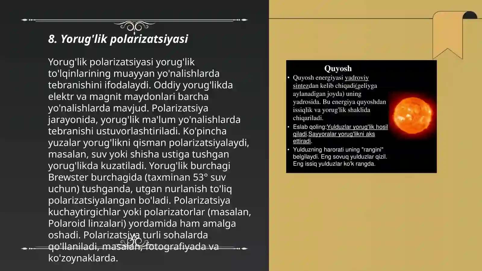 Quyash fotoelektrlik elemetleri ha'm modulleri 3