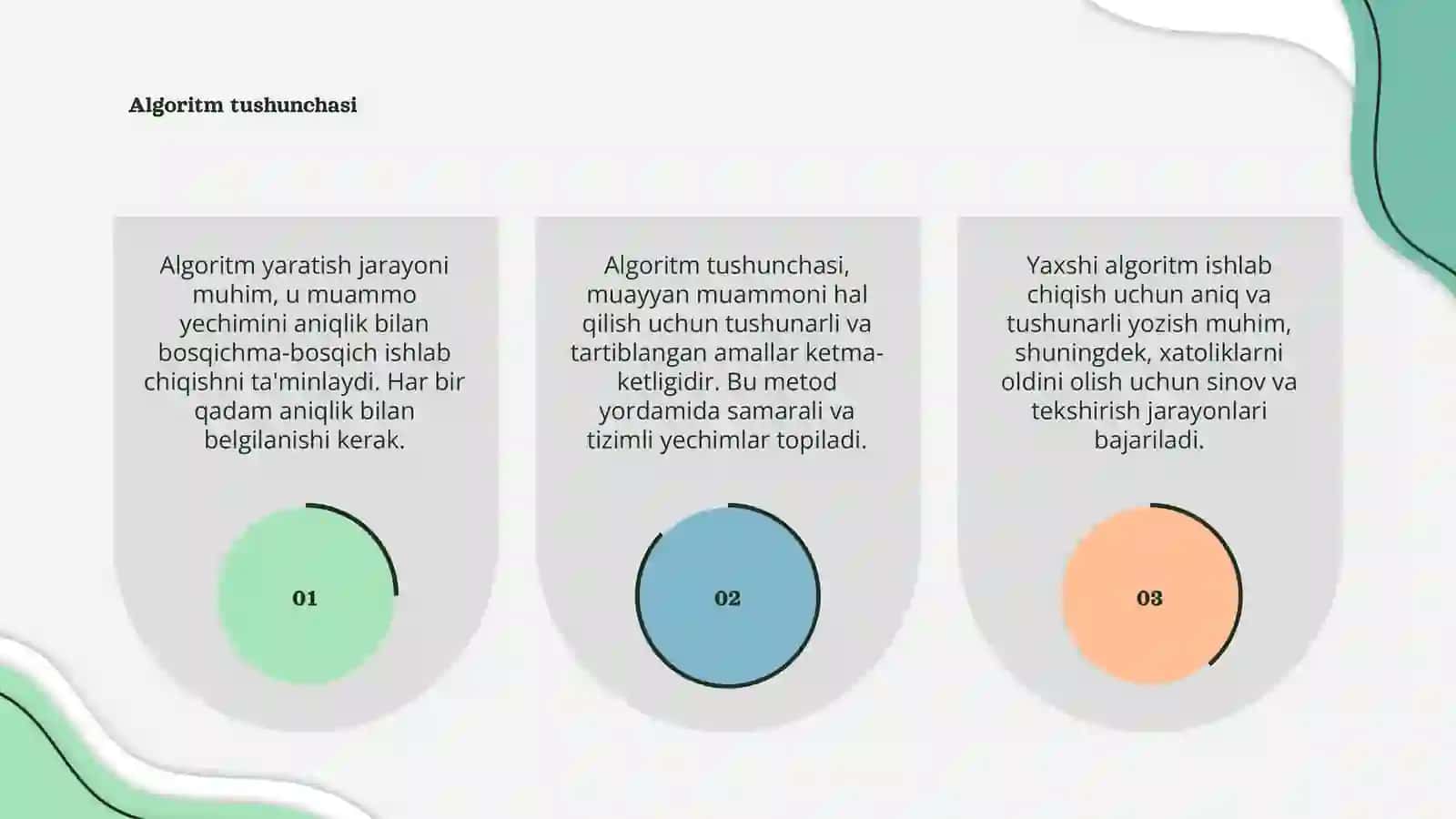 Algoritm yaratish 3