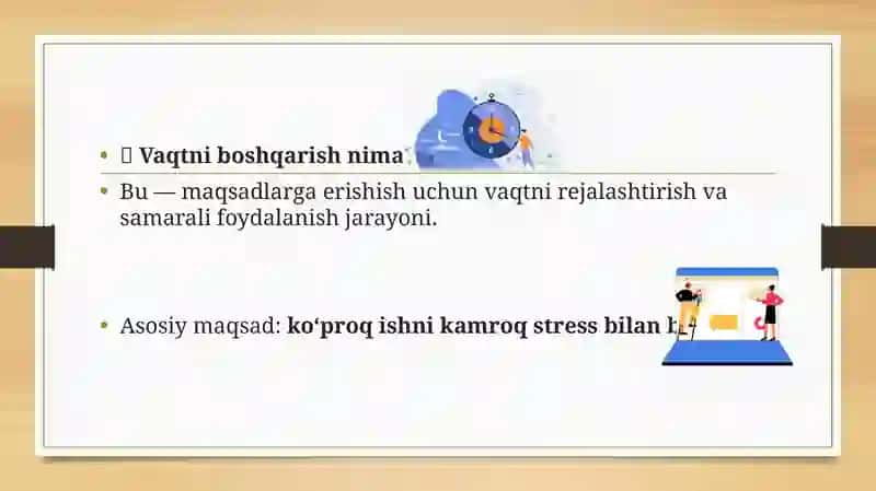 Vaqtniboshqarish ko‘nikmalari 3