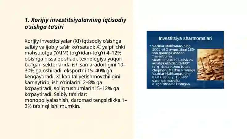 Xorijiy investitsiyalar tasiri 3