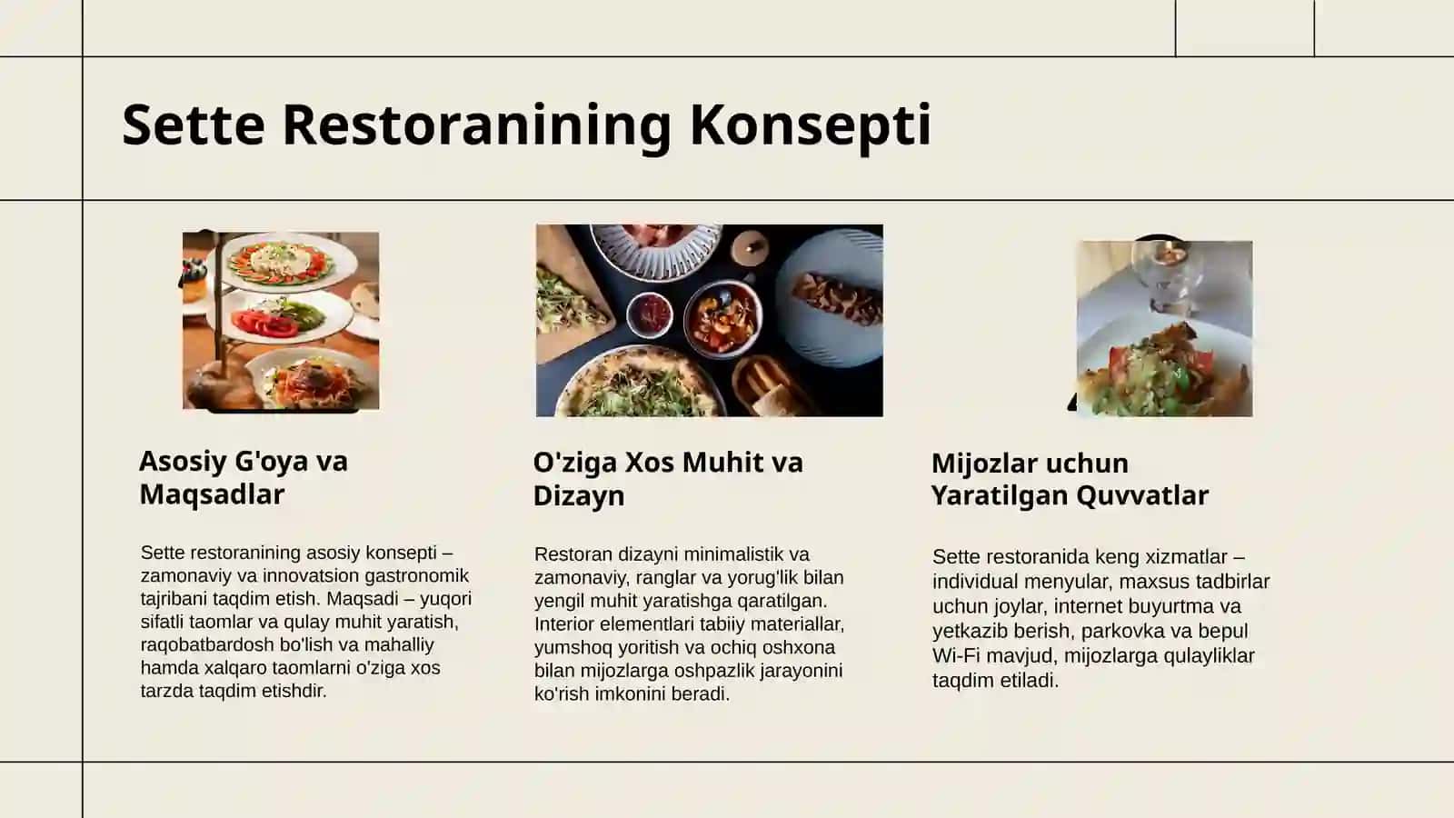 Sette Restoranining Konsepti 3