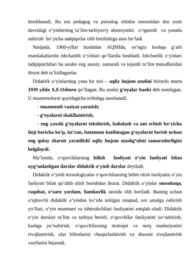 Didaktik o‘yinlar texnologiyasi 3