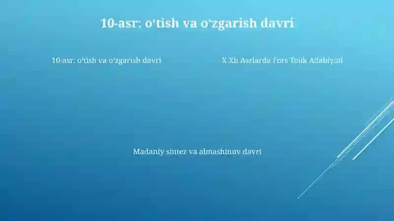 X Xii Asrlarda Fors Tojik Adabiyoti 3