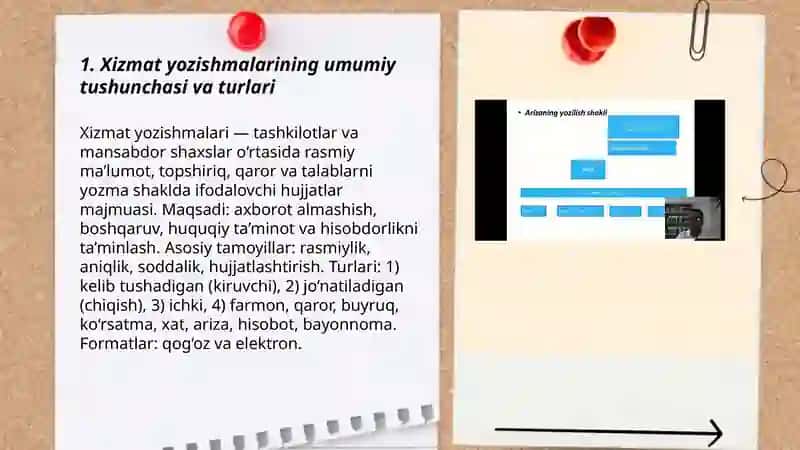 Xizmat yozishmalari 3