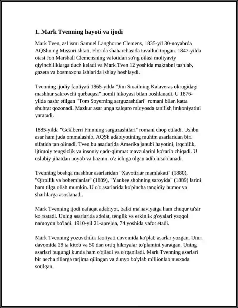 MARK TWAIN "YANKI VA QIROL ARTUR" 3
