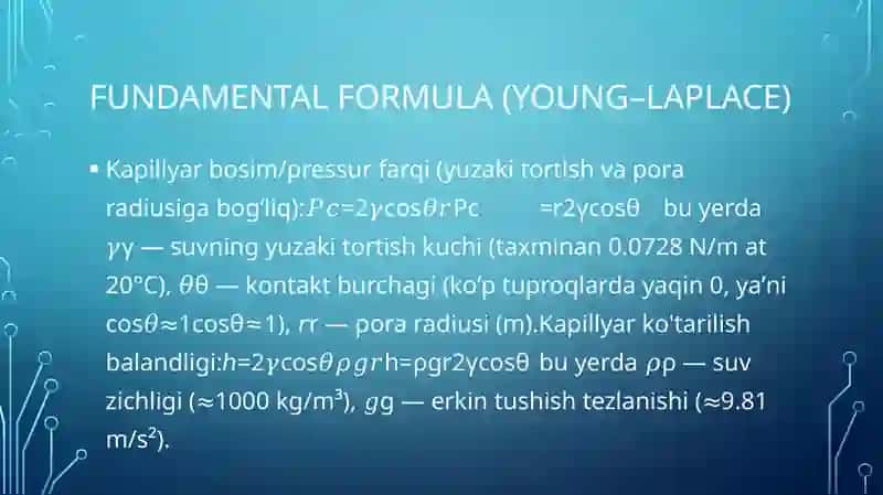 Kapilyar bosimni aniqlash. Gruntlarning suv shimuvchanlik xususiyati. 3