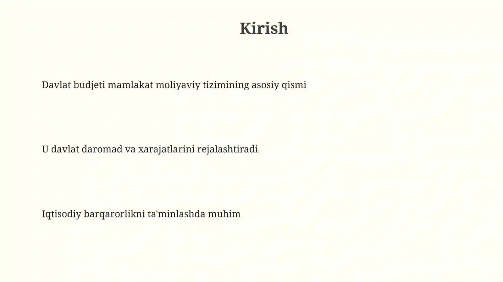 Davlat budjetining mohiyati va ahamiyati 3