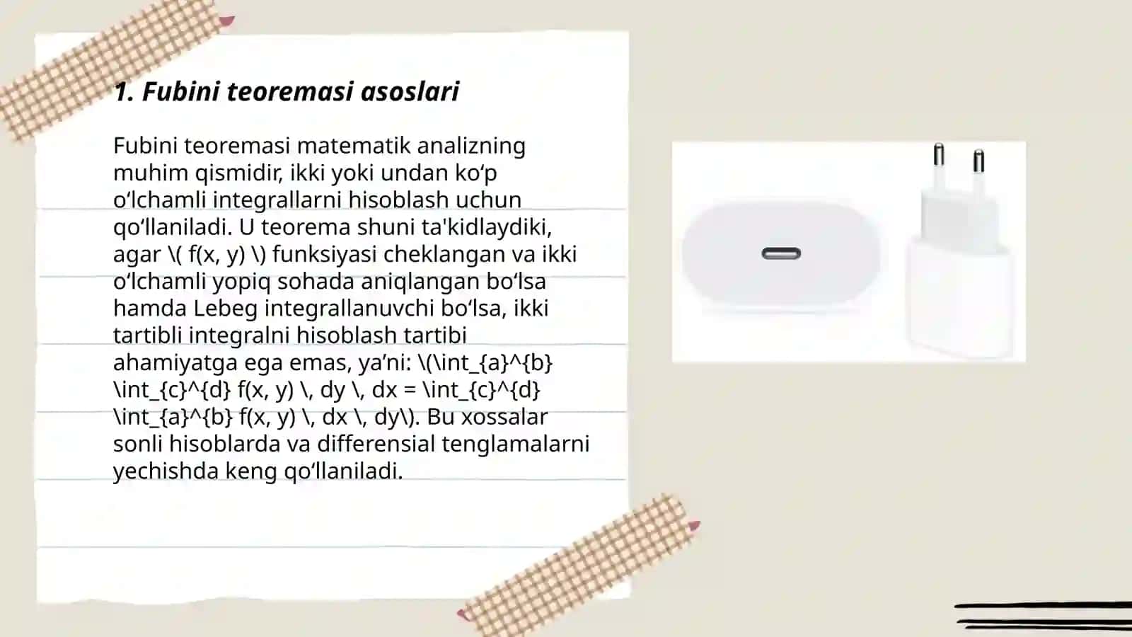 Fubini teoremasi, Hilbert-Shmidt tipidagi operatorlar 3