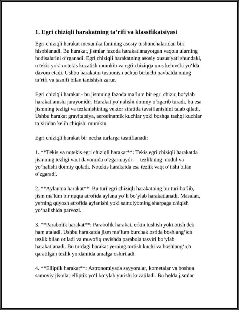 EGRI CHIZIQLI HARAKAT 3