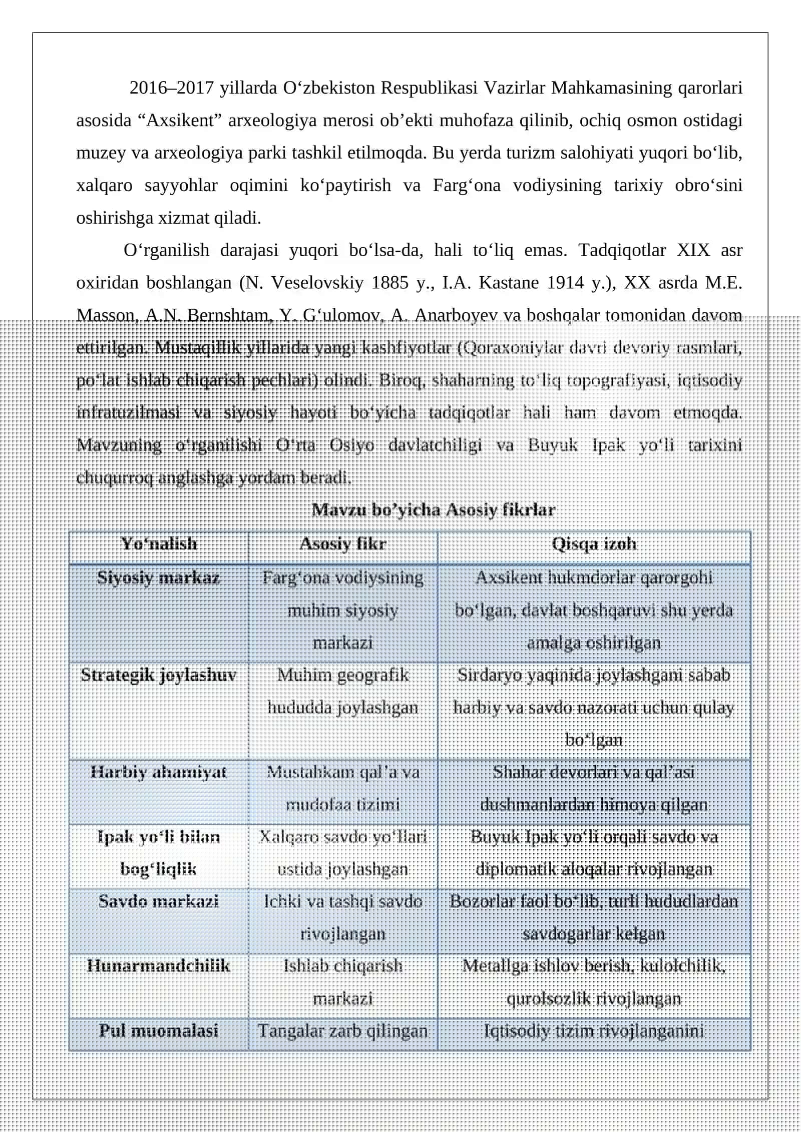 Axsikent shahrining o‘rta asrlardagi siyosiy va iqtisodiy ahamiyati 3