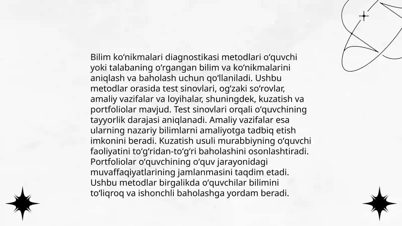 Bilim koʻnikmalari diagnostikasi metodlari 3