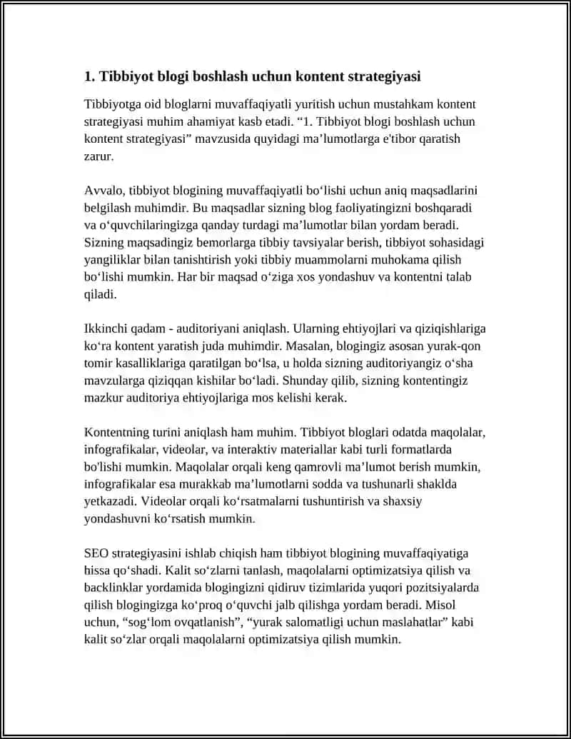 TIBBIYOTGA OID MEDIALAR VA BLOGLAR YARATISH 3