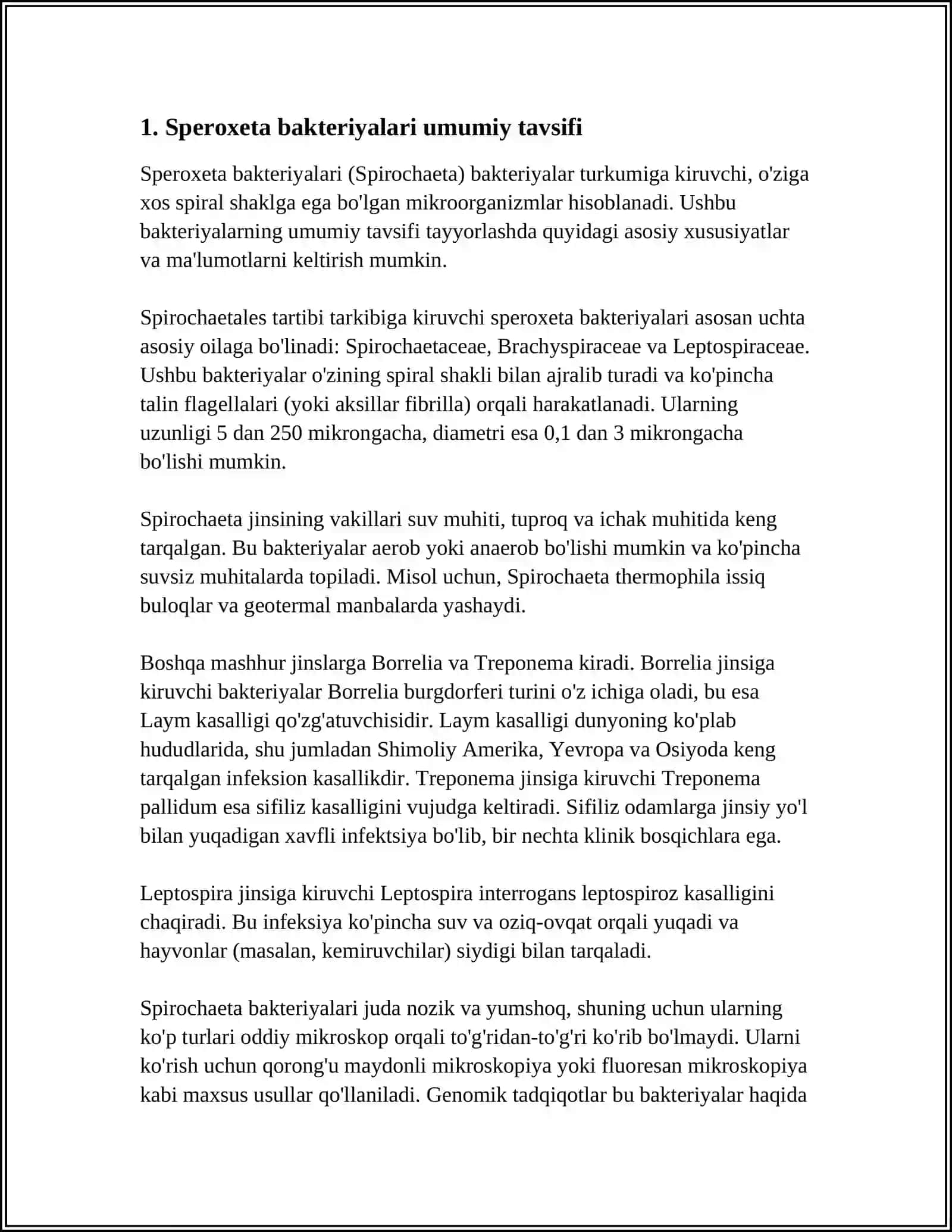 SPEROXETA BAKTERIYASI MIKROBIOLOGIYA 3