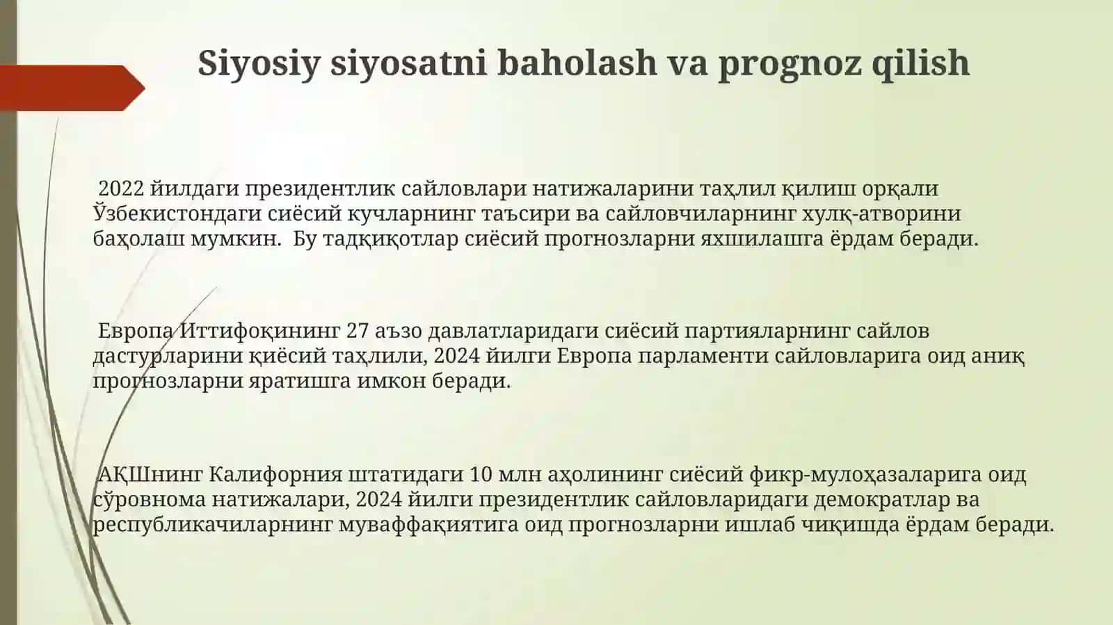 Siyosiy tadqiqotlar 3