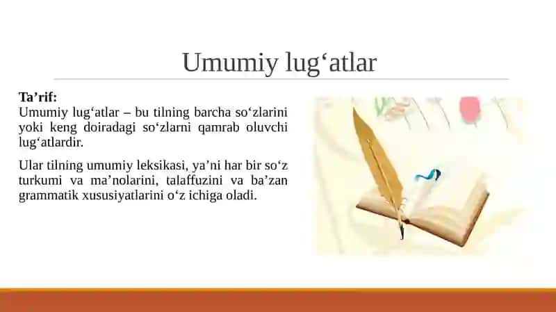 Umumiy va maxsus lugʻatlar 3