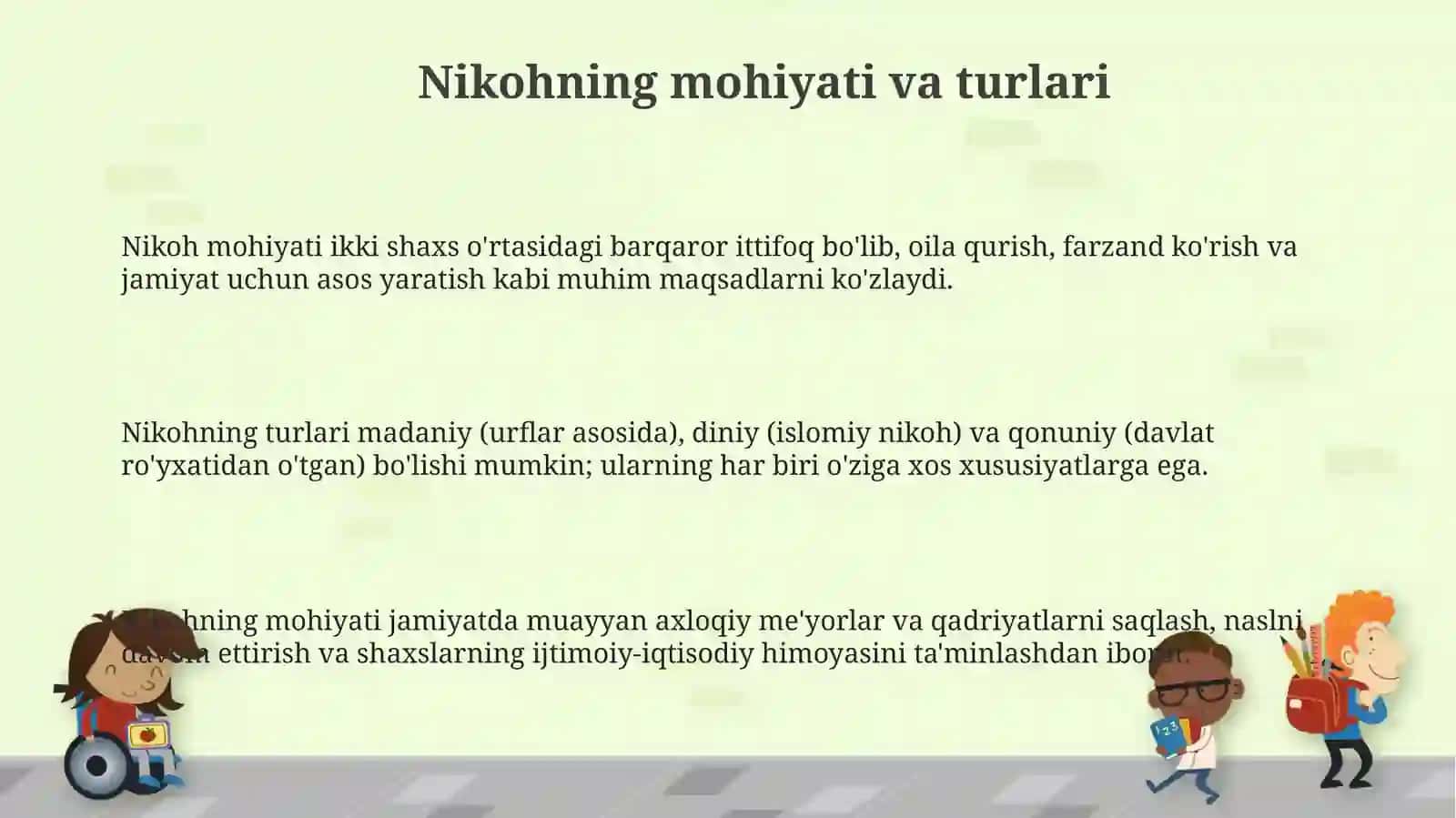 Oilada nikoh tushunchasi 3