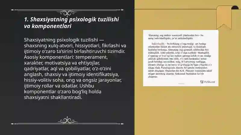 Shaxsning psixologik talqini 3