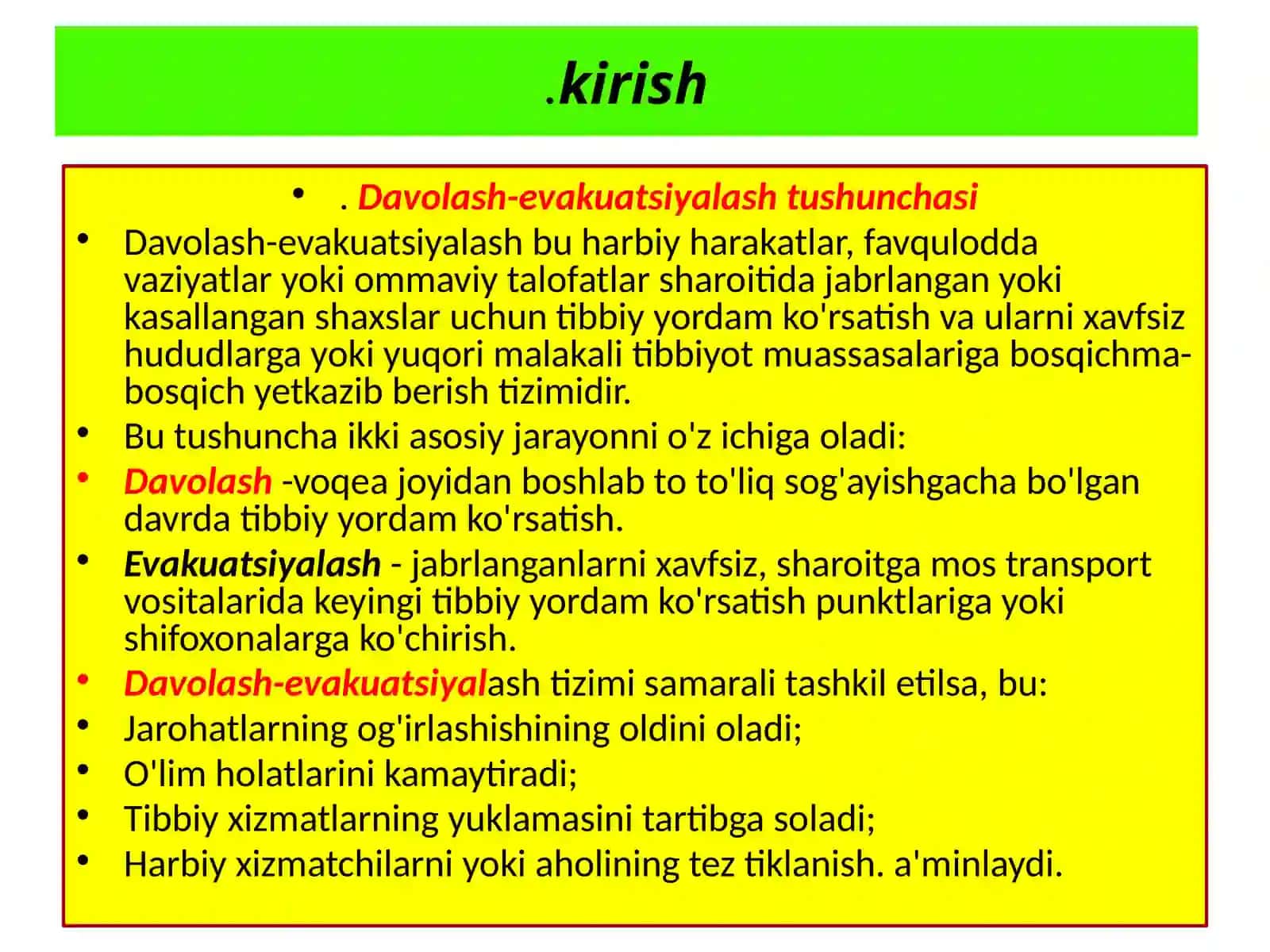 Davolash Isi Fakulteti Taqdimoti 3
