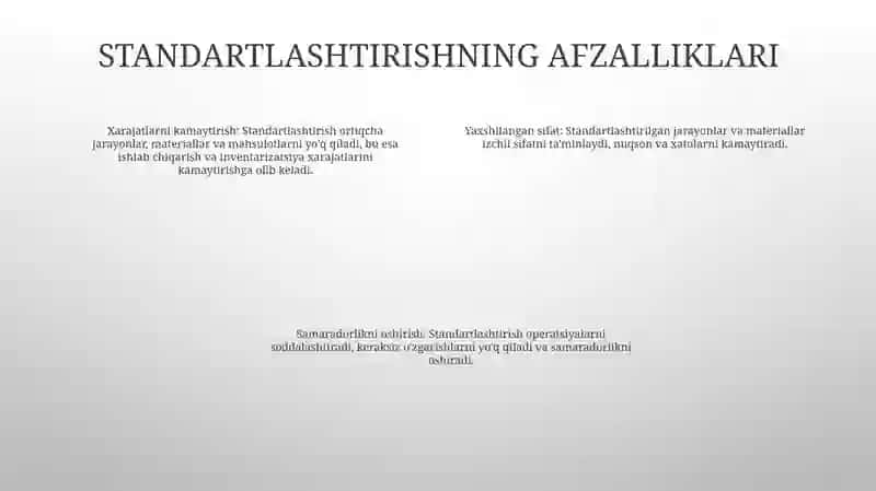 Standartlashtirish 3