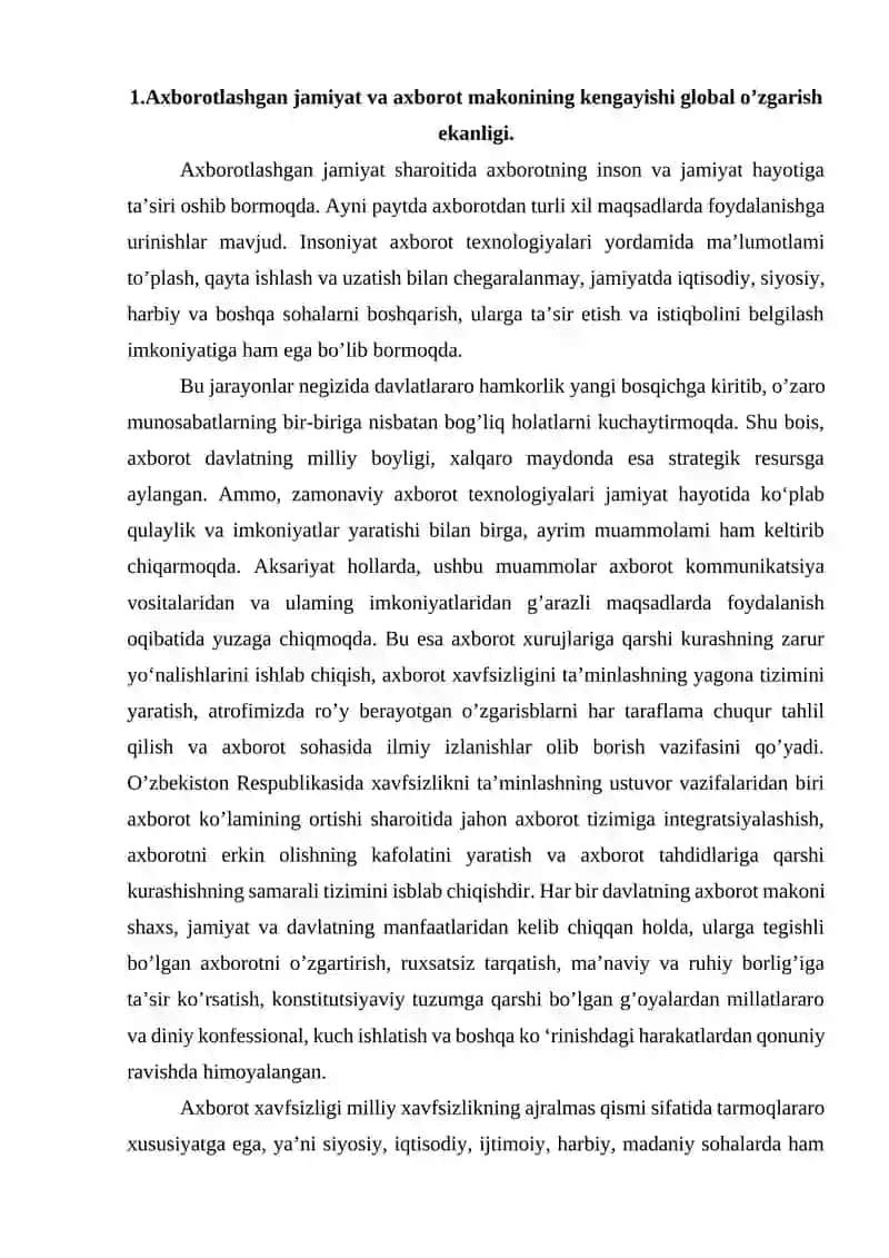GLOBALLASHUV VA AXBOROT XURUJLARI 3