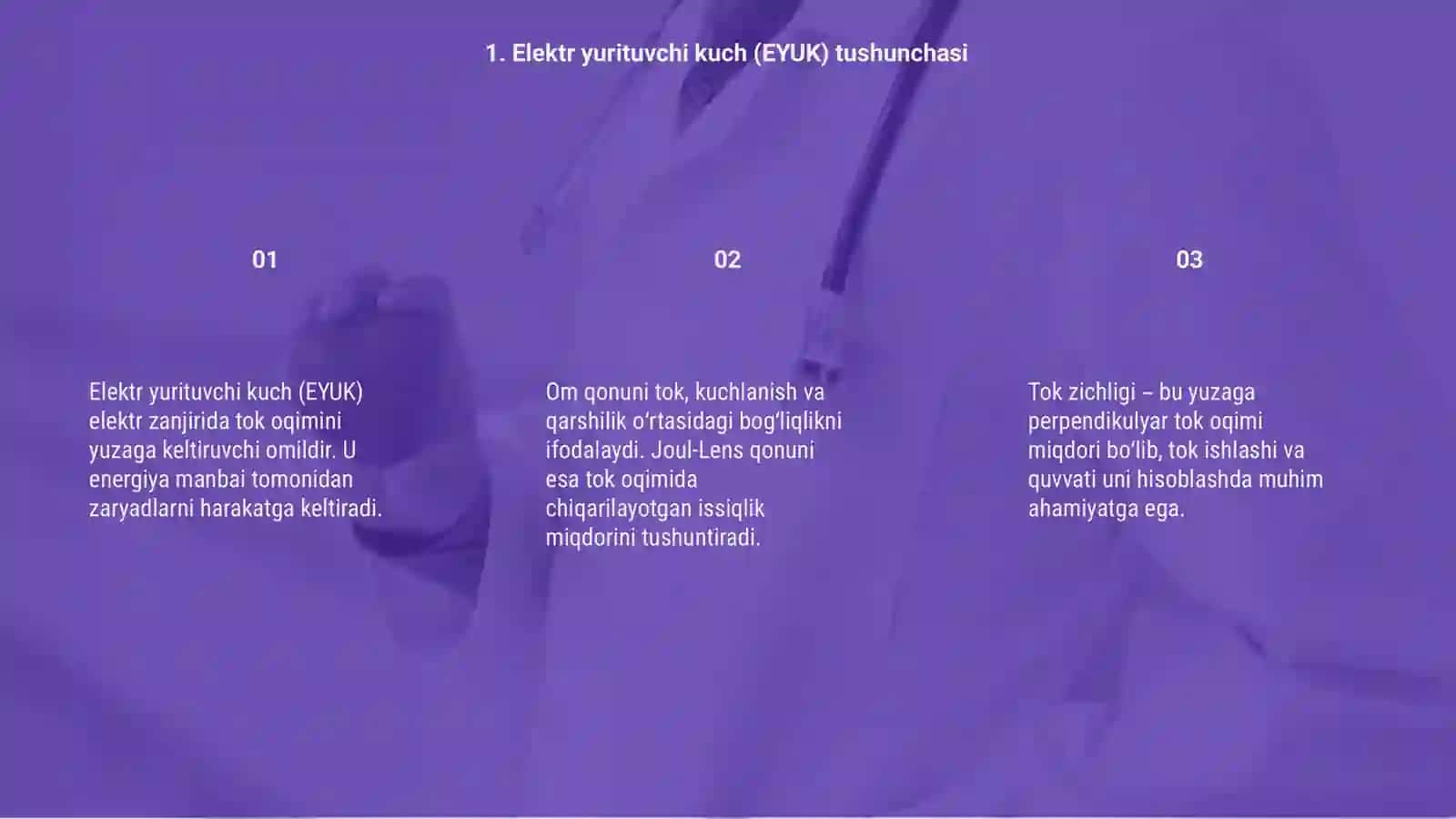 EYUK. Om va Joul Lens qonunlari 3